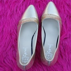 WJD gold glitter shoes